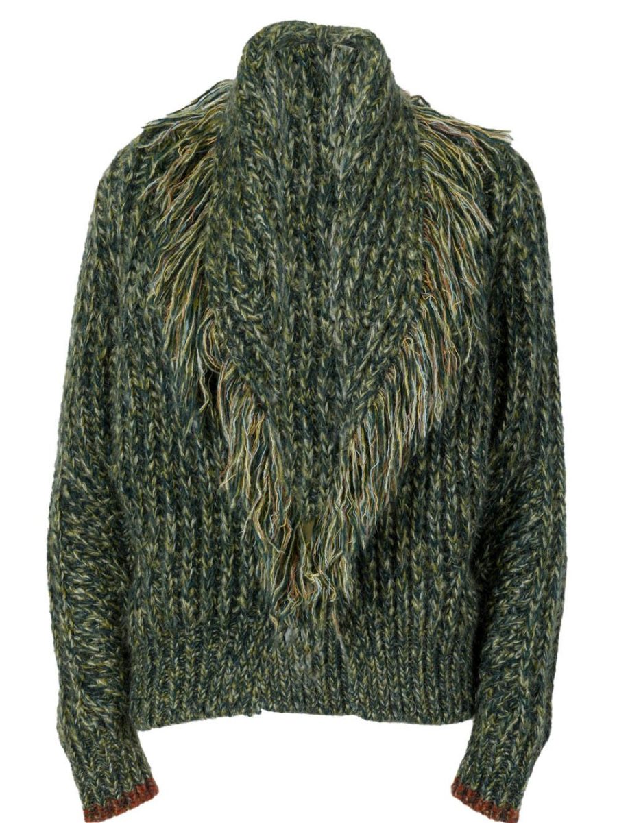 SKILLS & GENES FRINGED CARDIGAN