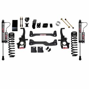 SKYJACKER D1440SSK-X Lift Kit Suspension; ADX 2.0 Aluminum Body Remote Reservoir; 4 Inch Front Lift; 4 Inch Rear Lift; With Rear ADX Remote Reservoir Shock Absorbers; Black Components