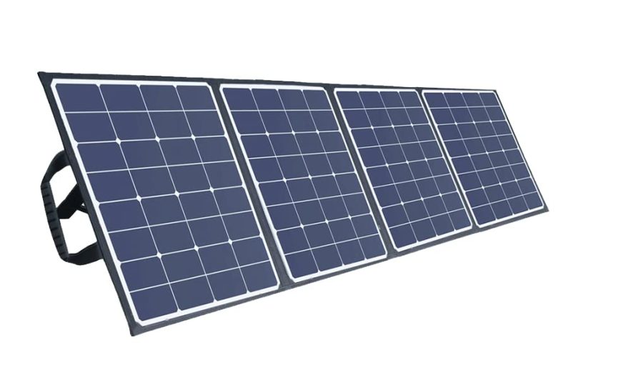 SOUTHWIRE 53224 Monocrystalline 100W Solar Panel for Elite 200/300/500/1166 Power Station, Quad-fold Panels Charger Including 6ft. Cord (Attaches to Most Types of Power Stations), Black/Copper