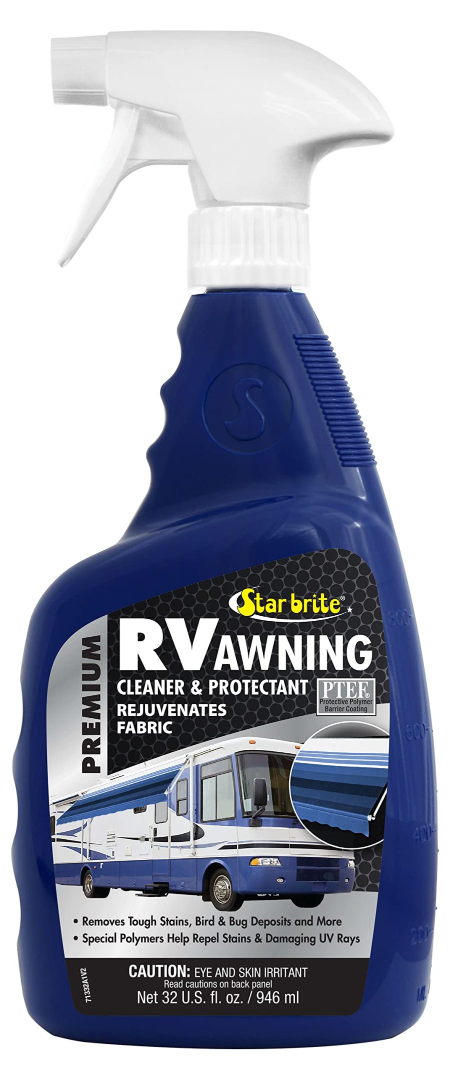 STAR BRITE 071332 RV Awning Cleaner - 32 OZ , BLUE, WHITE