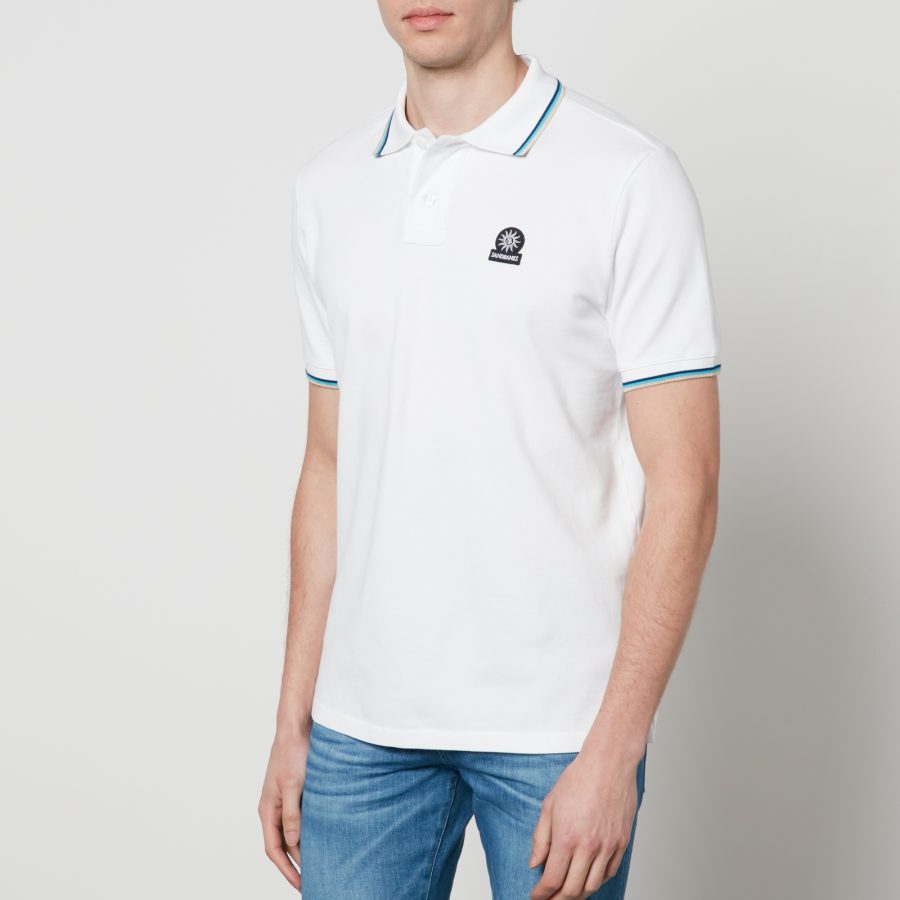 Sandbanks Logo-Appliquéd Cotton-Piqué Tipped Polo Shirt - S