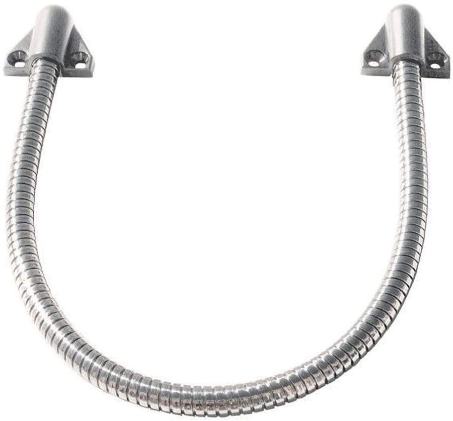 Seco-Larm SD-969-A18Q Armored Door Cord with Plastic End Caps, Silver