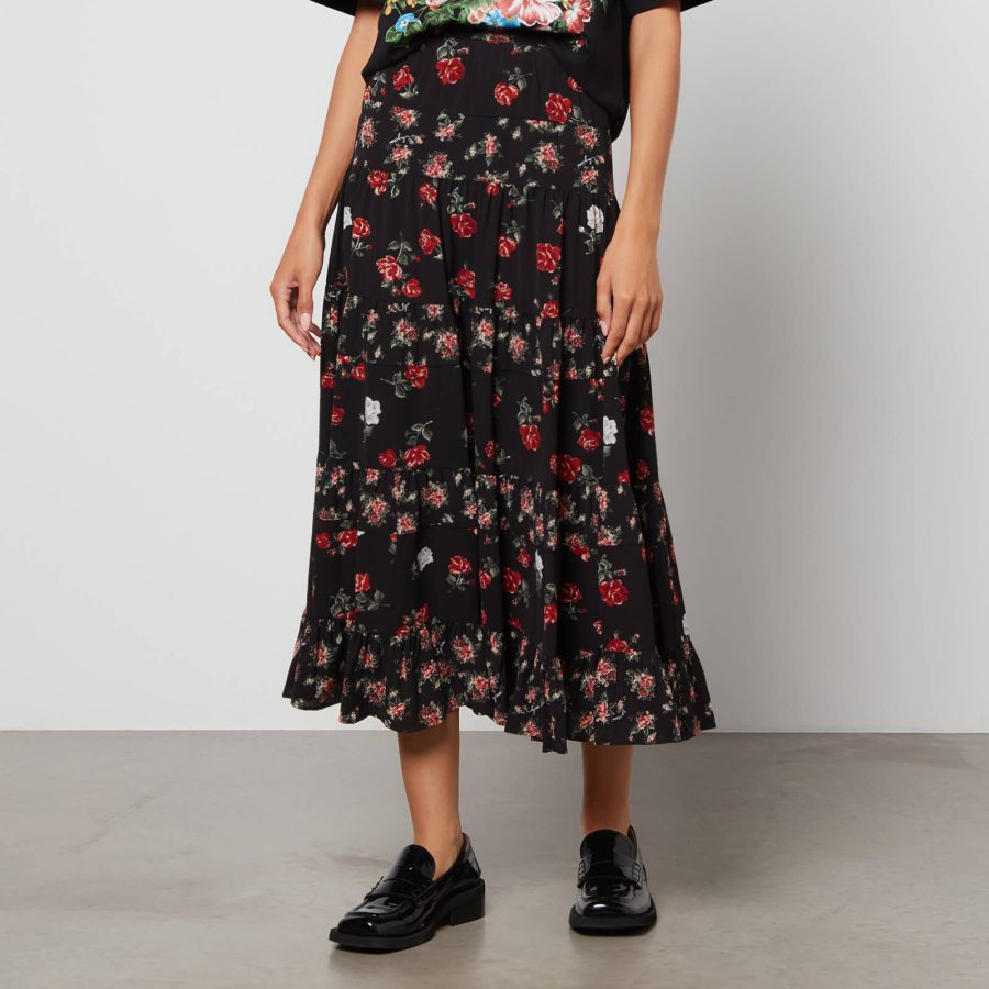 See By Chloé Juliette Floral-Print Stretch-Crepe Maxi Skirt - FR 36/UK 8