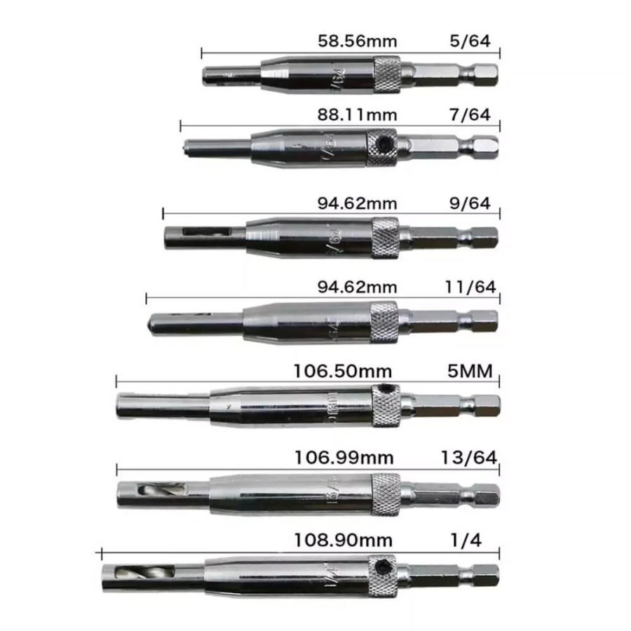 Self-Centering Hinge Drill Bits