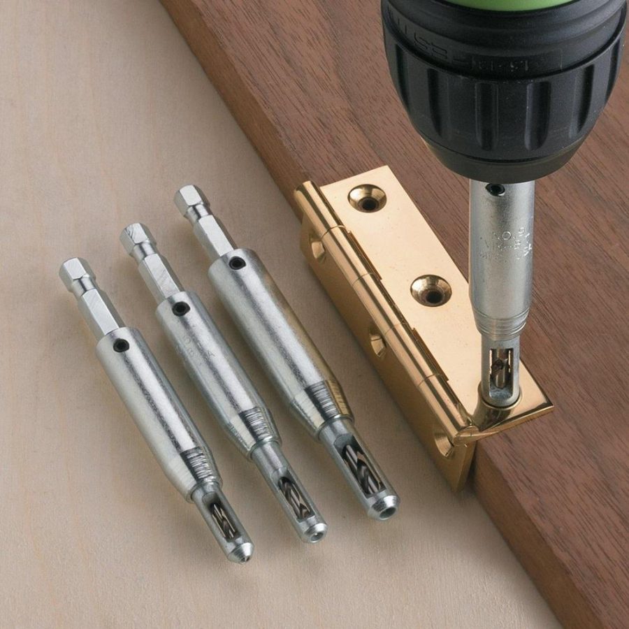 Self-Centering Hinge Drill Bits Set