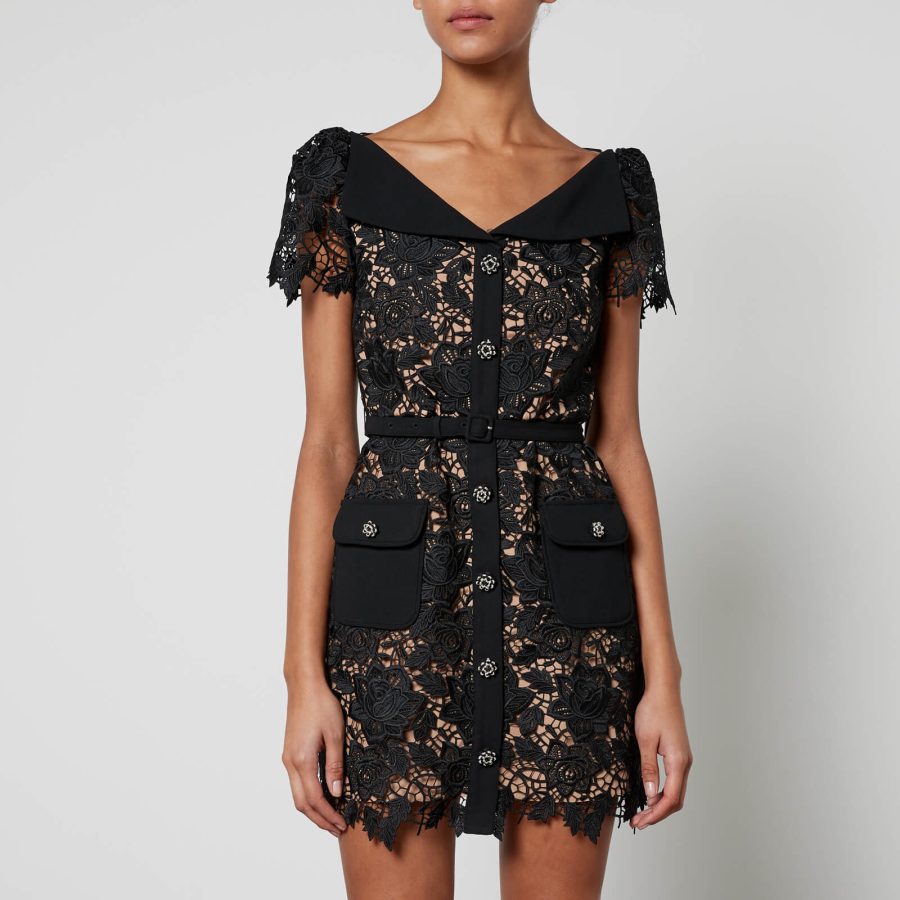 Self-Portrait Guipure Lace Mini Dress - US 6/UK 10