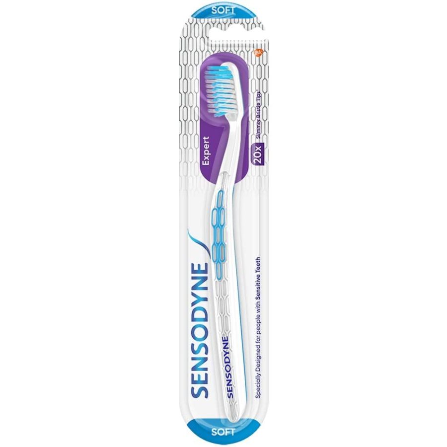 Sensodyne expert toothbrush Soft with 20 x slimmer bristle tips & tongue cleaner