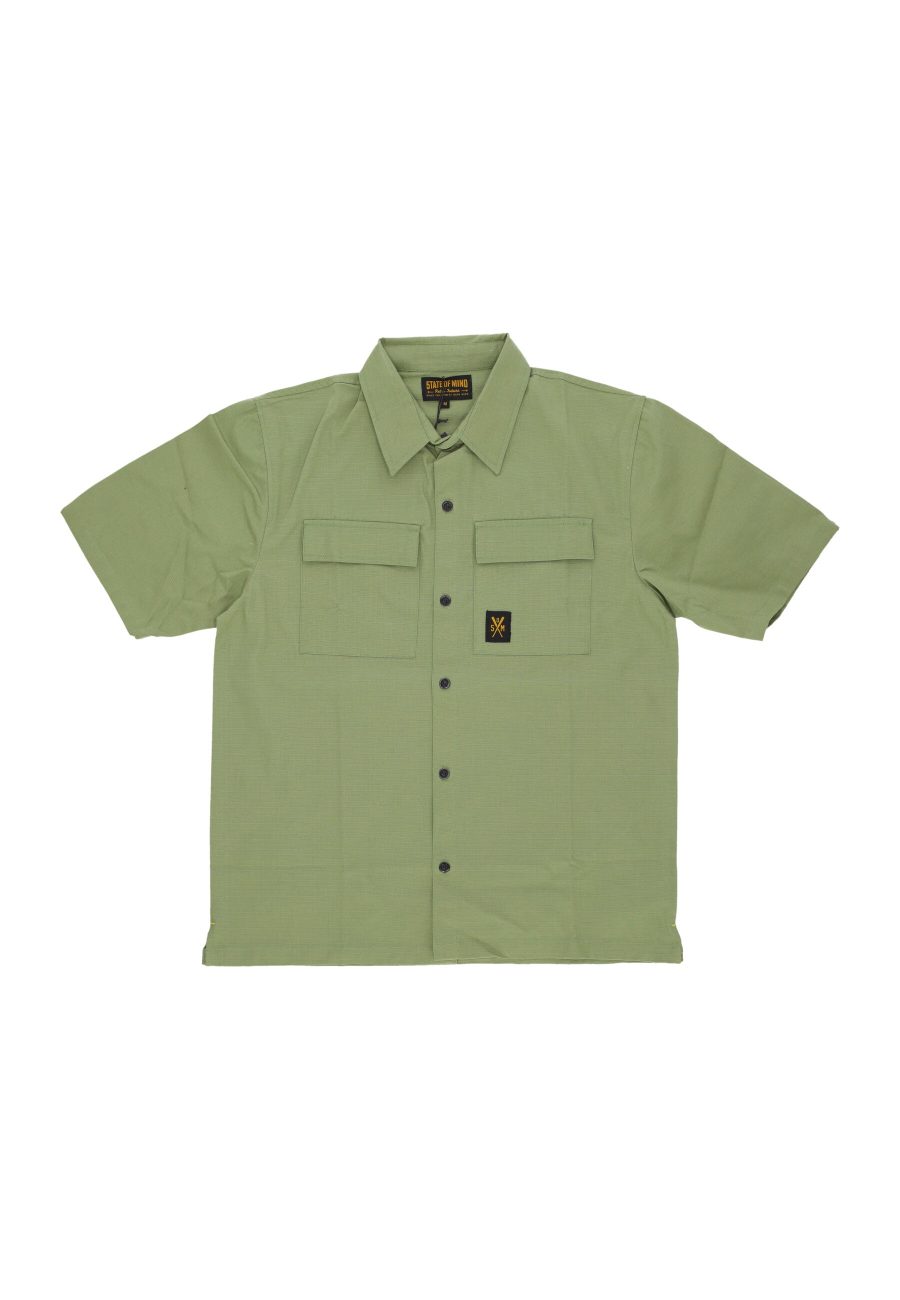 Short Sleeve Men's Combat Shirt Military Green