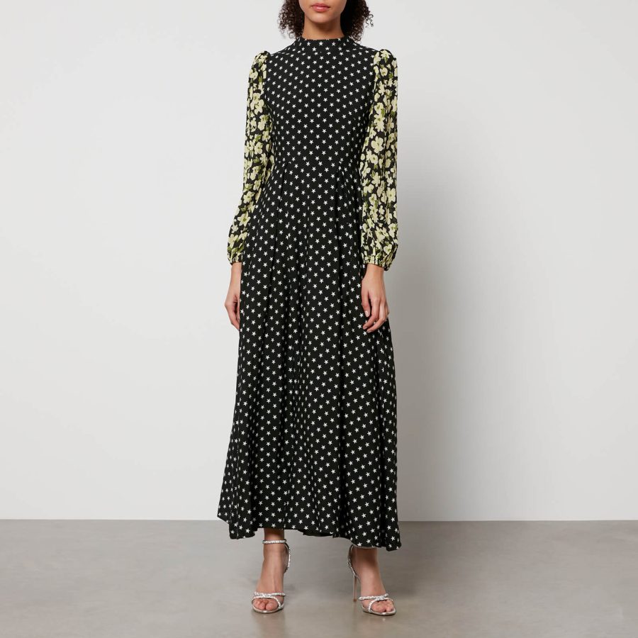 Sister Jane Ballad Jacquard and Seersucker Midi Dress - XS/UK 6