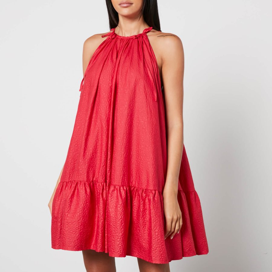 Sister Jane Carnelian Cloqué Halterneck Dress - L/UK 14