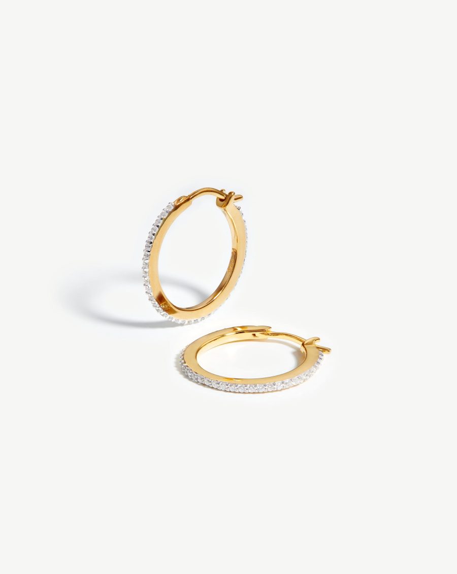 Small Pave Hinged Hoop Earrings