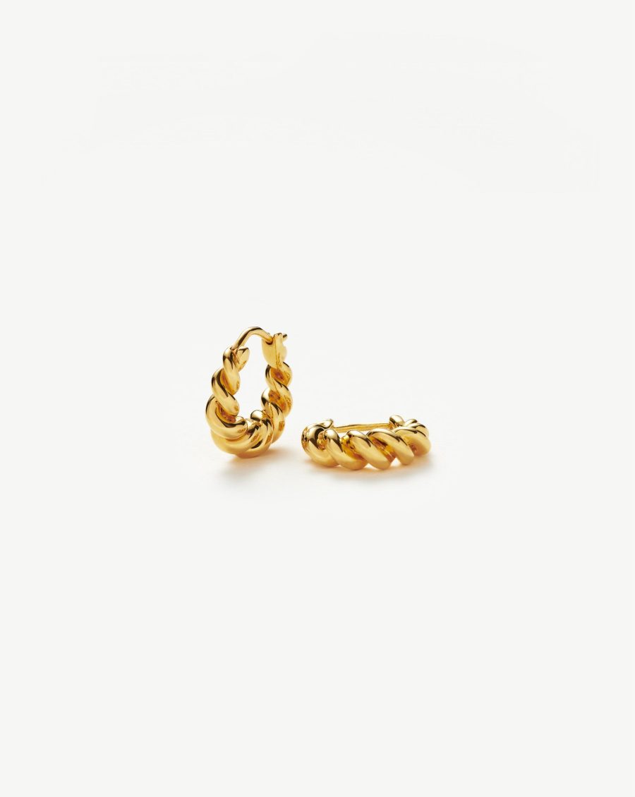 Small Tidal Hoop Earrings | 18k Gold Vermeil