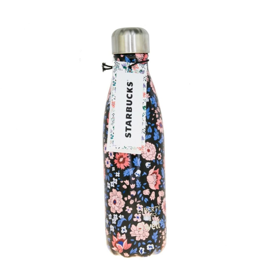 Starbucks Swell Liberty Fabrics 17Oz Water Bottle Noir Blue Floral Print Thermos