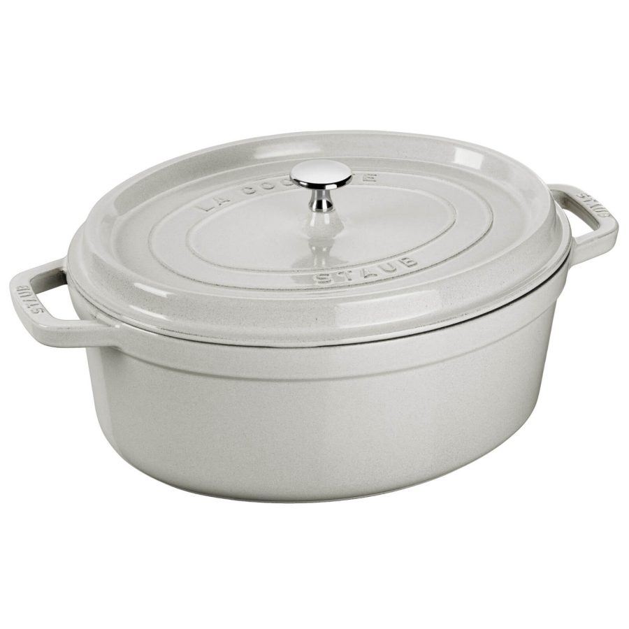 Staub Oval Cocotte - White Truffle - 27cm