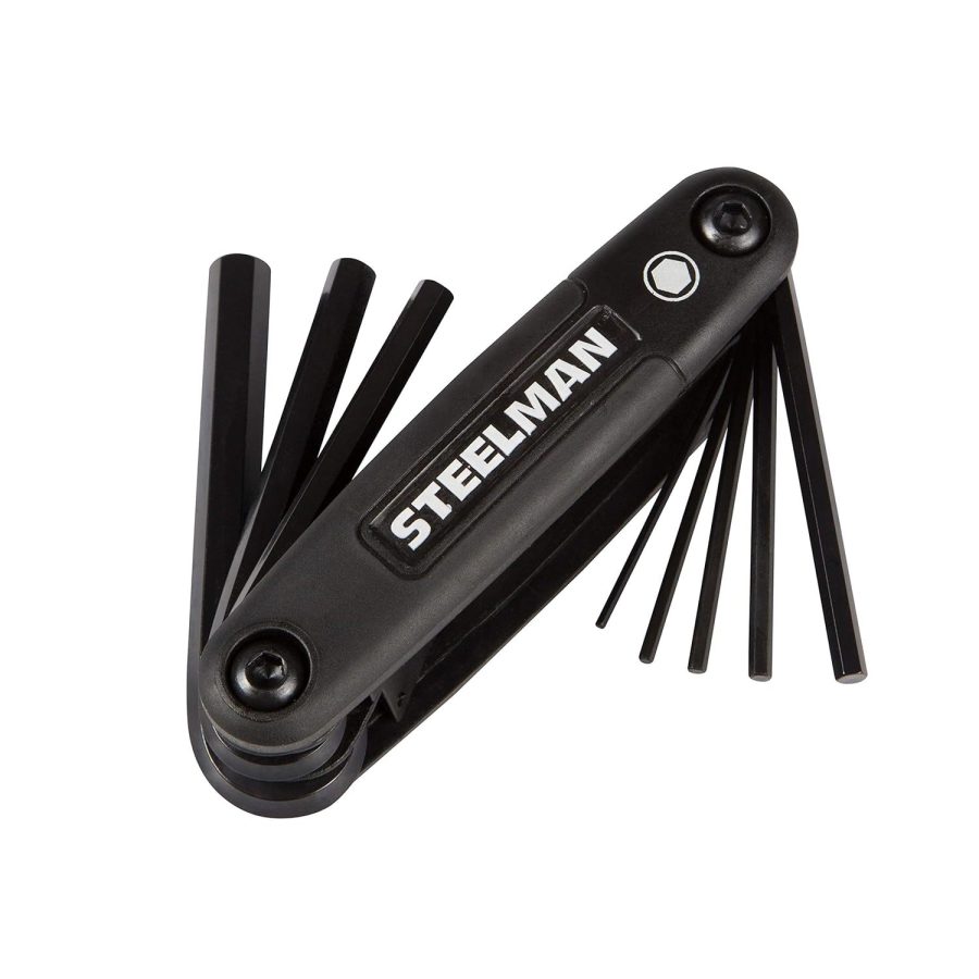 Steelman Portable Folding Hex Key Wrench Metric Multi-Tool, Set Includes 1.5, 2,