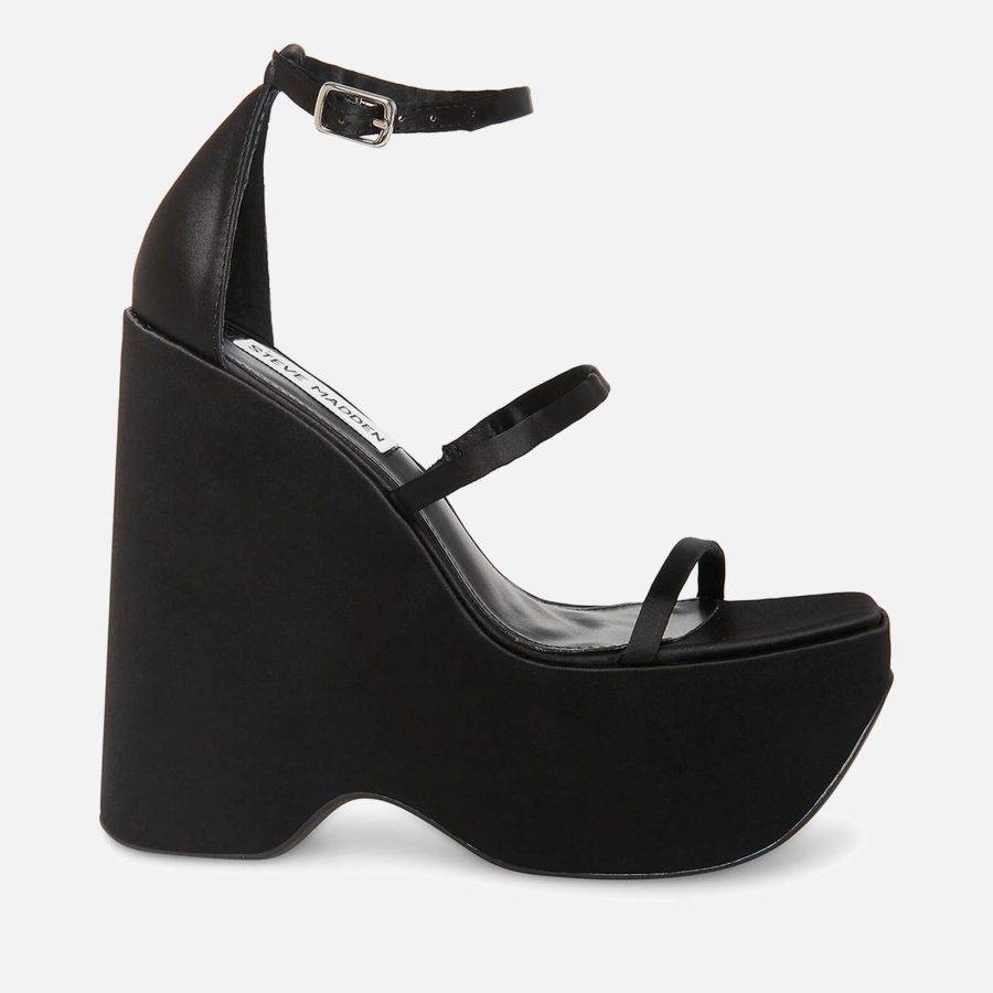 Steve Madden Varia Satin Platform Sandals - UK 4