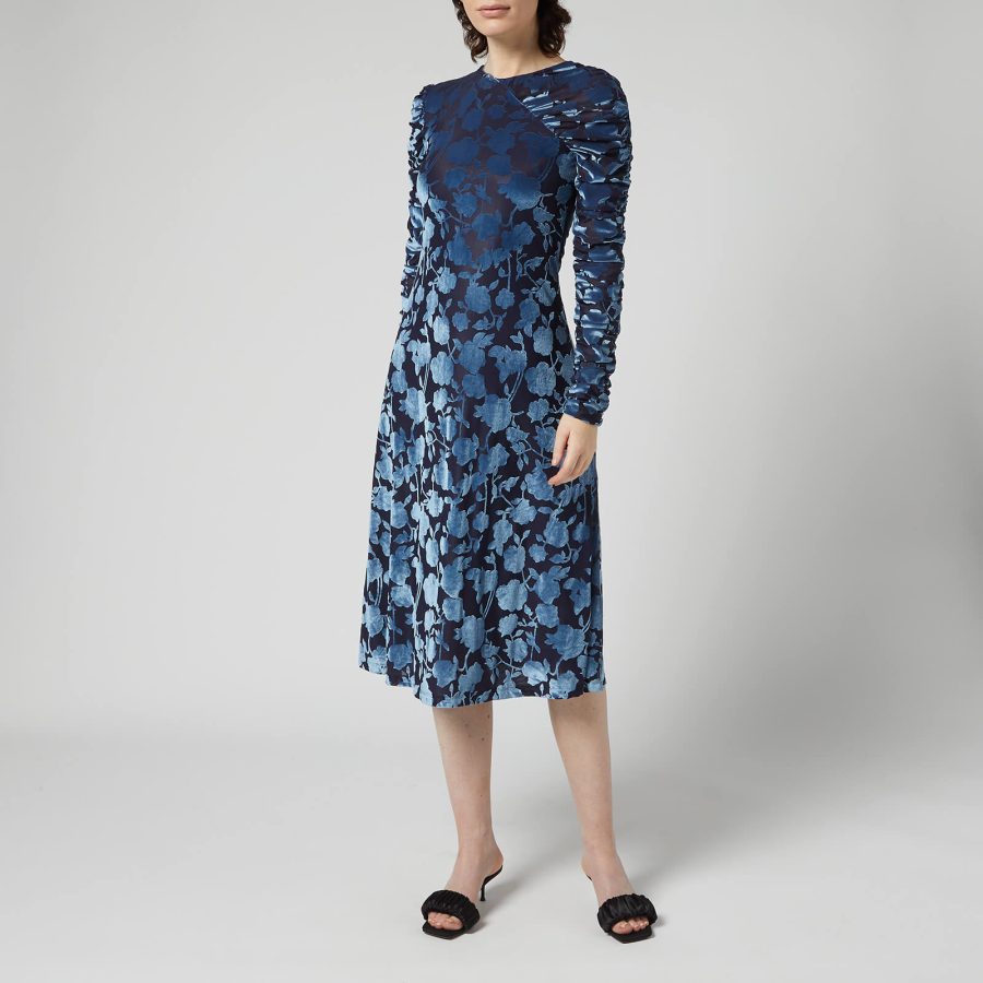 Stine Goya Women's Ellie Lurex Velvet Dress - Flower Foliage - XS