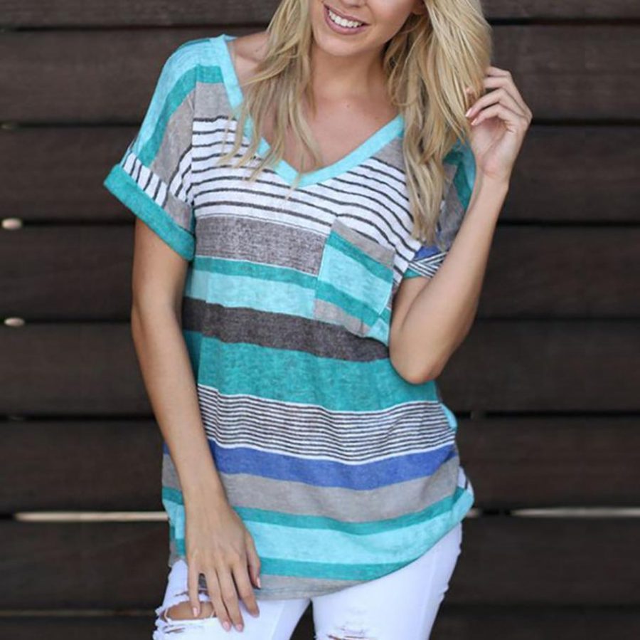 Striped BBQ Pocket Tee