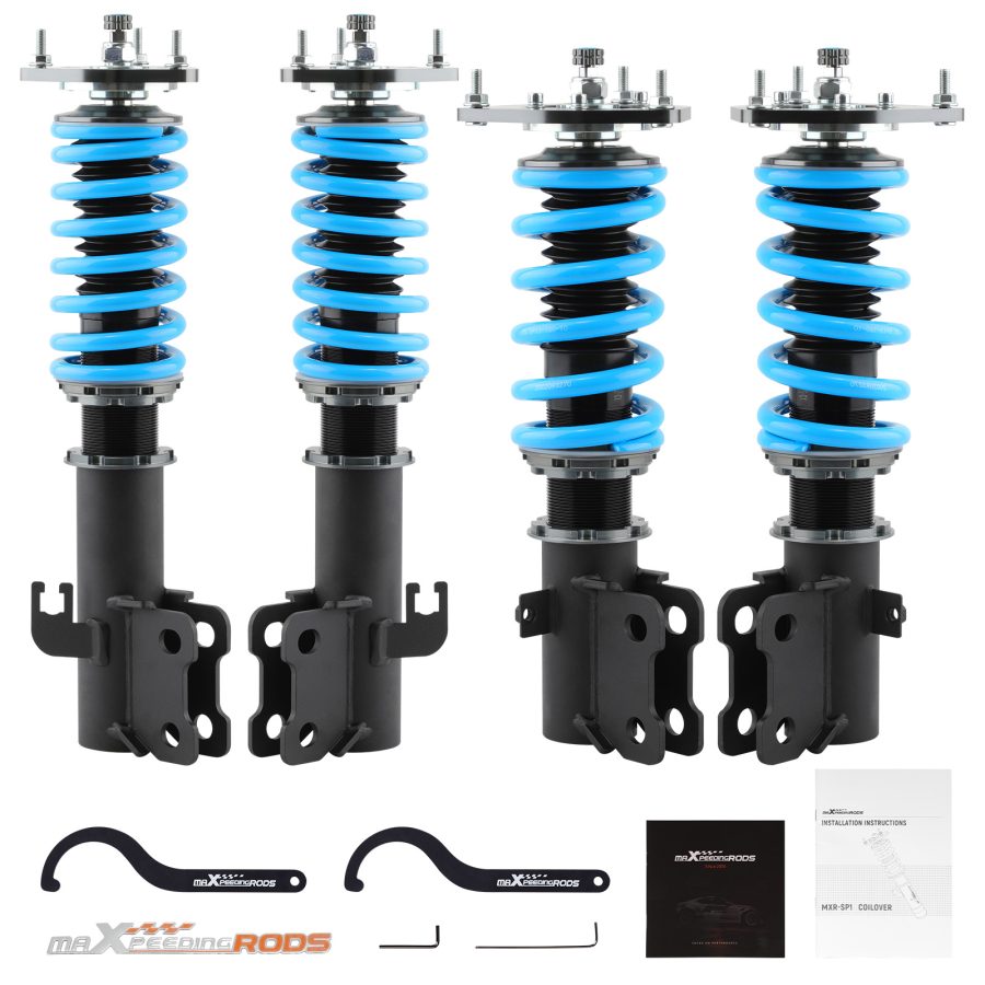 T6 Coilover Struts Spring Shock Absorber Compatible for Subaru Impreza incl. WRX 1992.11-2000.08 SP1 lowering coil-over