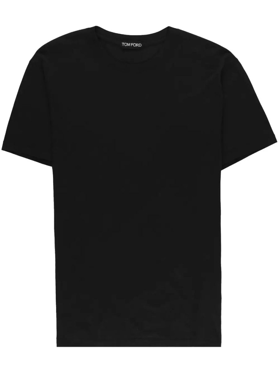 TOM FORD Crew Neck Short Sleeve Cotton T-Shirt New Season Black