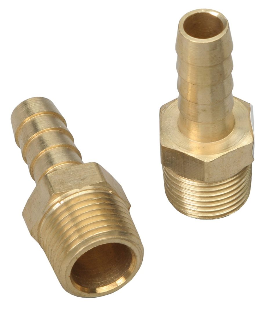 TRANSDAPT 2270 Brass Straight Fuel Hose Fittings - Set of 2