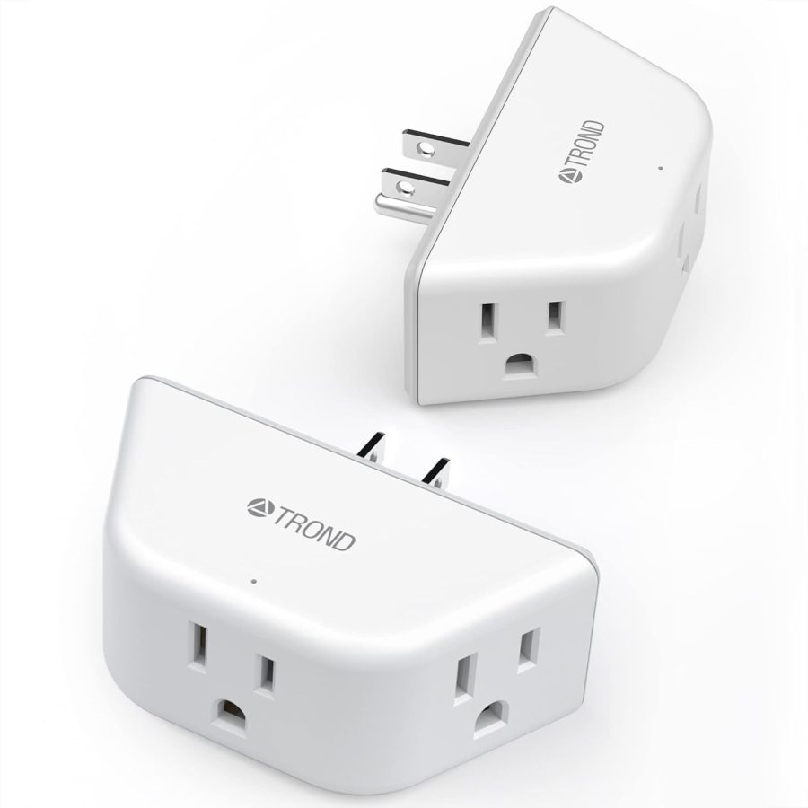 TROND Multi Plug Outlet Extender 2 Pack - Electrical Wall Outlet Splitter, 3 Way