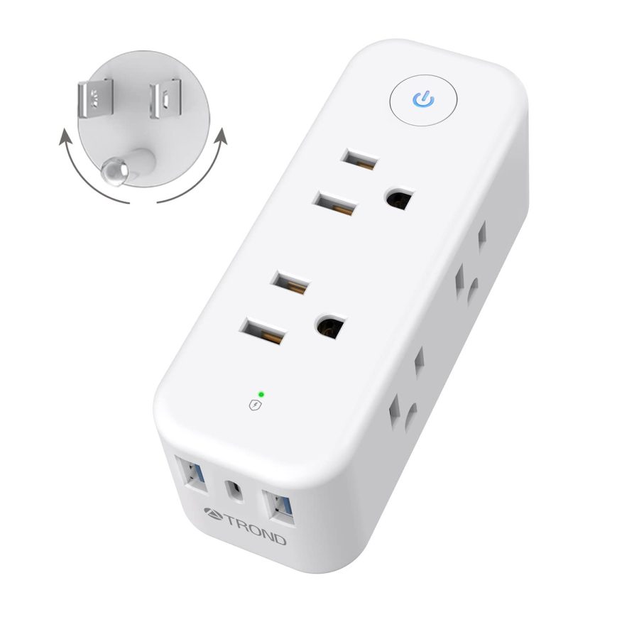 TROND Outlet Extender Surge Protector USB - Multi Plug Outlet Splitter with 360