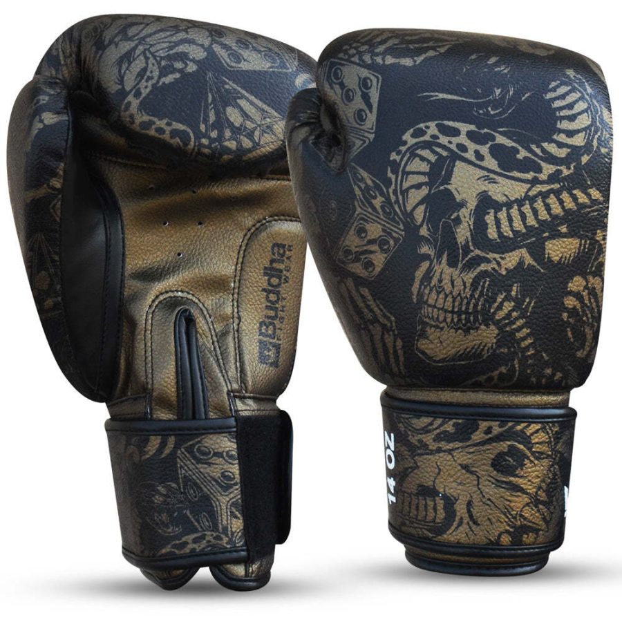 Thai boxing gloves Buddha Fight Wear Night Skull