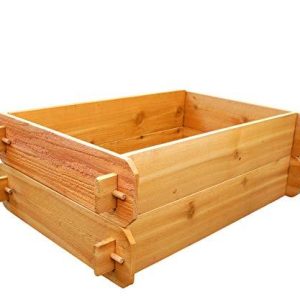 Timberlane Gardens Raised Bed Kit Double Deep (Two 2x3) Western Red Cedar with M