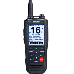 UNIDEN MHS335BT 6W Class D Floating Handheld VHF Marine Radio with Bluetooth, Text Message Directly To Other Vhf Text Message Capable Radios, IPX8 Submersible Design