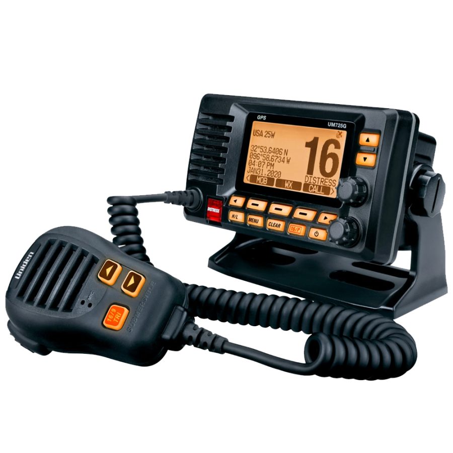 UNIDEN UM725BK UM725 FIXED MOUNT MARINE VHF RADIO - BLACK