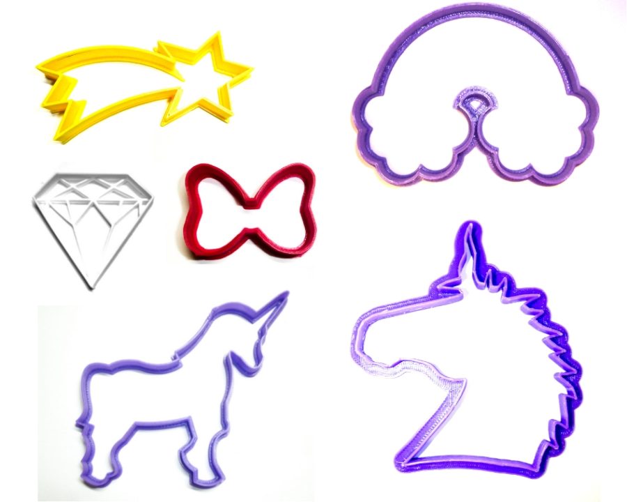 Unicorn Magic Rainbow Diamond Shooting Star Set Of 6 Cookie Cutters USA PR1086