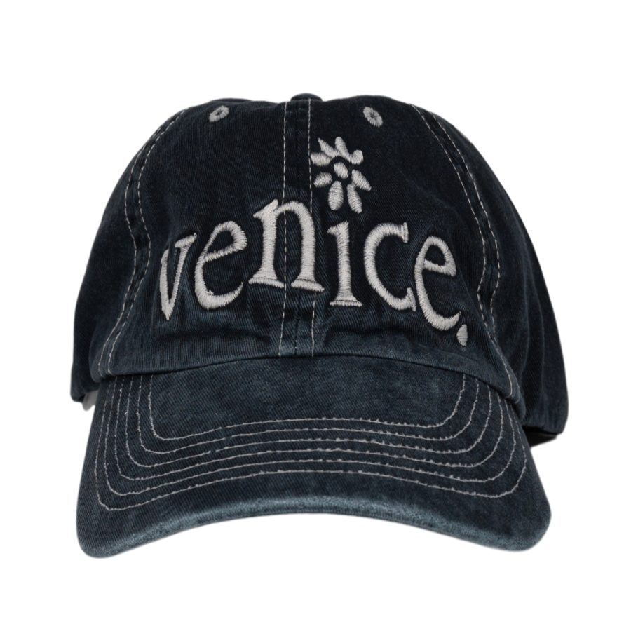 Venice black cotton cap