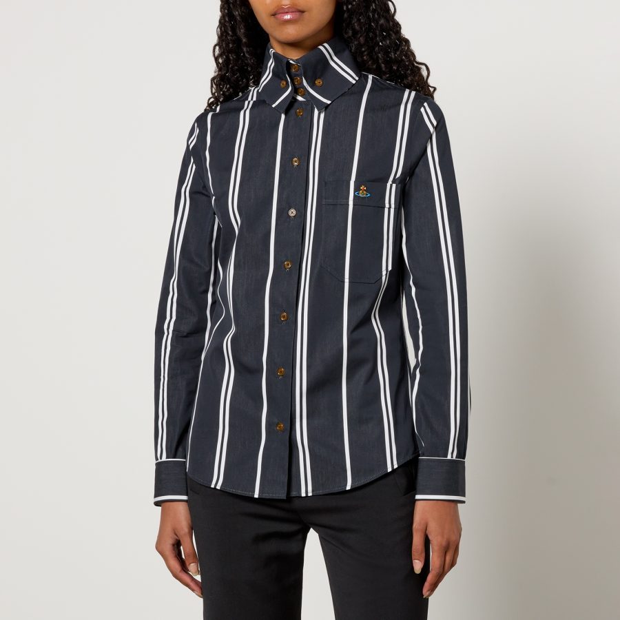 Vivienne Westwood Classic Krall Striped Cotton-Poplin Shirt - IT 42/UK 10