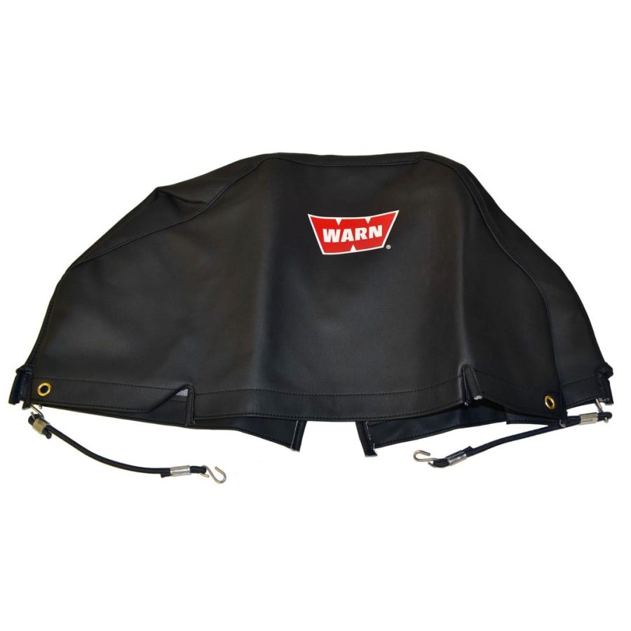 WARN 13917 Soft Winch Cover with Bungee Cord Fasteners for 9.5ti and XD9000i Winches , Black