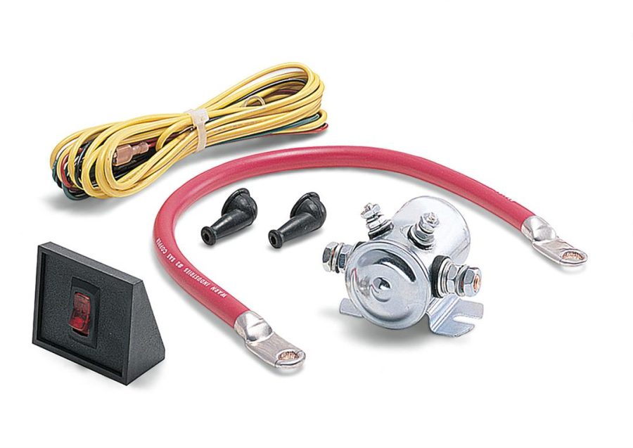 WARN 62132 Power Interrupt Kit with Battery Lead, Hardware, Solenoid, Switch and Wiring