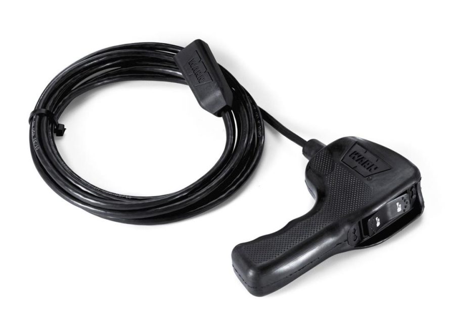 WARN 83665 Hand Held Plug-In Truck Winch Remote Controller with Ergonomic Grip and 12FT Connector Cable