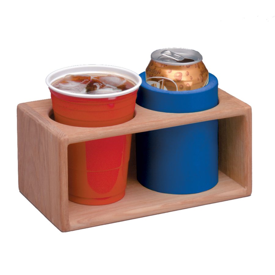 WHITECAP 62612 TEAK TWO INSULATED DRINK RACK