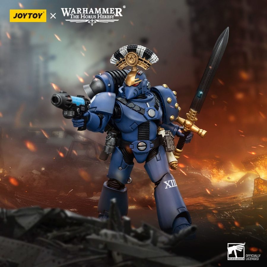 Warhammer The Horus Heresy Action Figure 1/18 Ultramarines MK VI Tactical Squad Sergeant with Plasma Pistol and Power Sword 20 cm