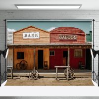 Western Desert Retro Bank Saloon Backdrop For Photo - Aperturee