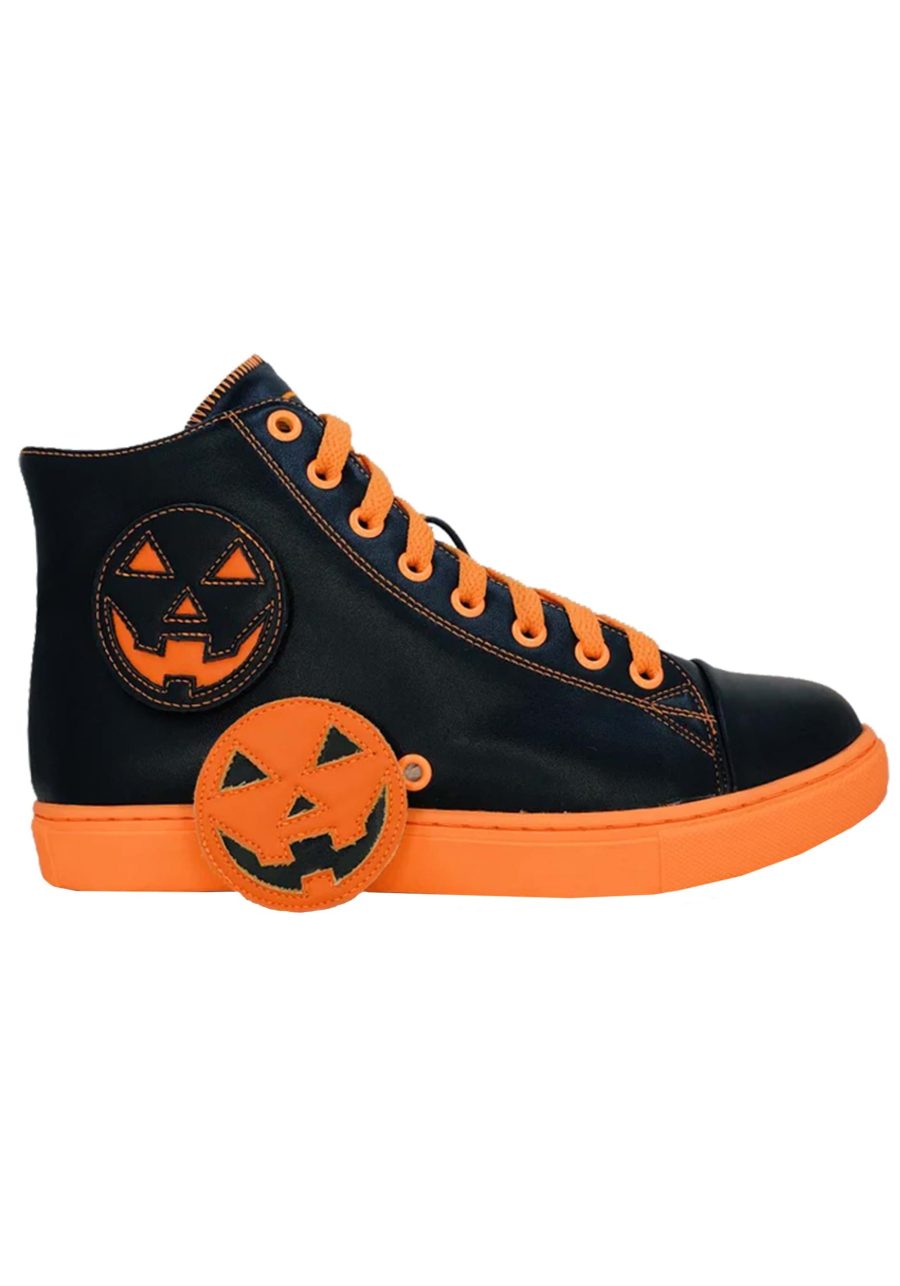 Women's Chelsea Black Pumpkin Jack High Top Sneaker