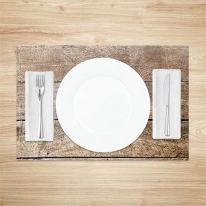 Wood Plank Grain Texture Dining Set Of 4 Placemats - Aperturee