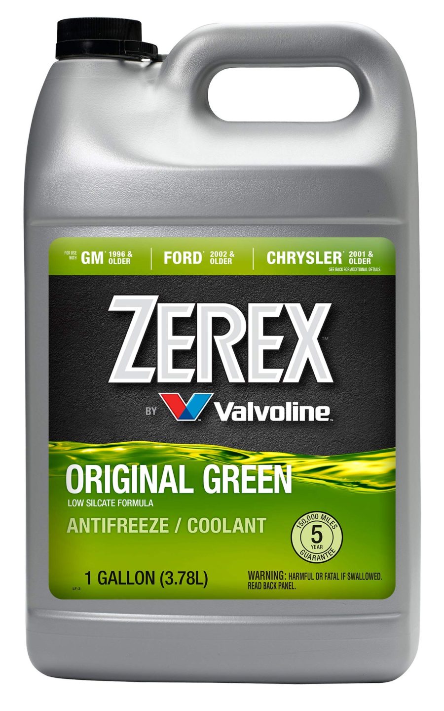 ZEREX ZX001 Original Green Low Silicate Concentrate Antifreeze/Coolant 1 GA, 128 Fl Oz (Case of 6)