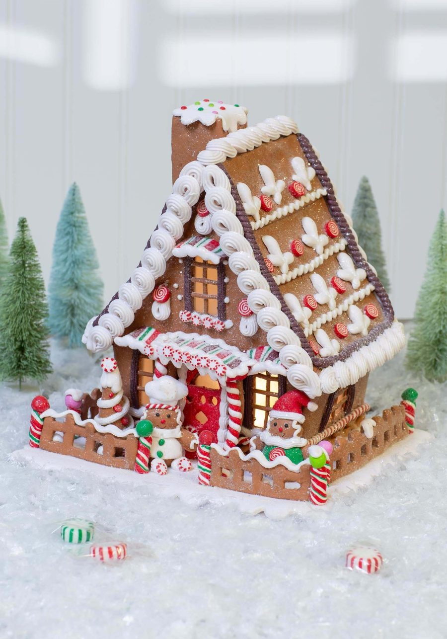 10 Claydough Gingerbread LED Light Up House