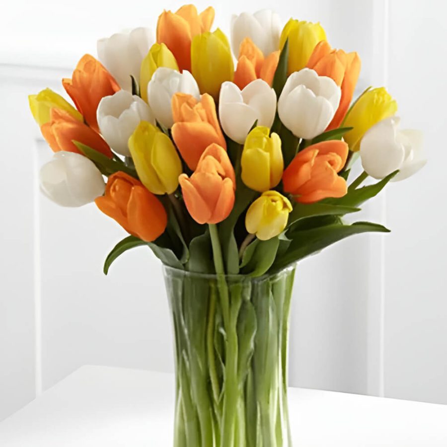 12 Pack Artificial Tulips - 13.8 inches 35 cm Each