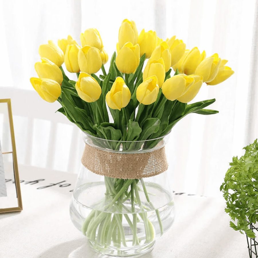 12 Pack Artificial Tulips - 13.8 inches 35 cm Each