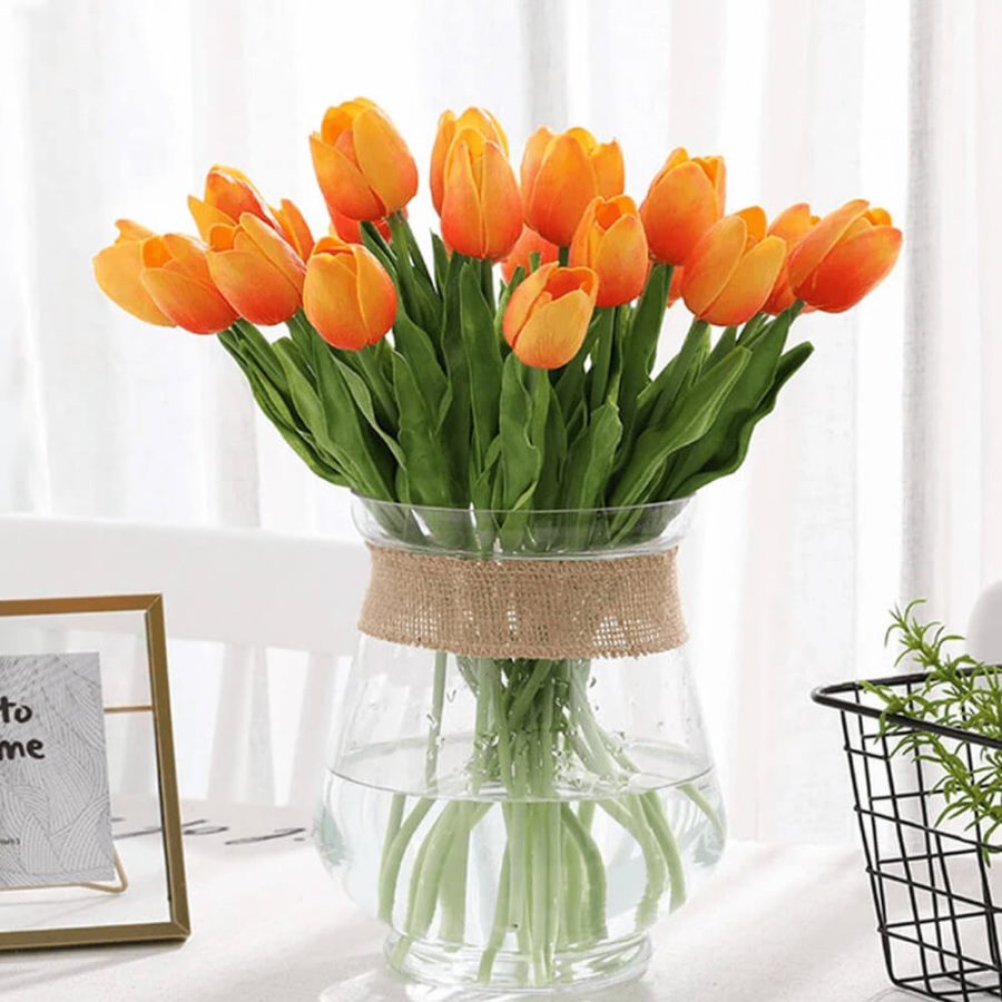 12 Pack Artificial Tulips - 13.8 inches 35 cm Each