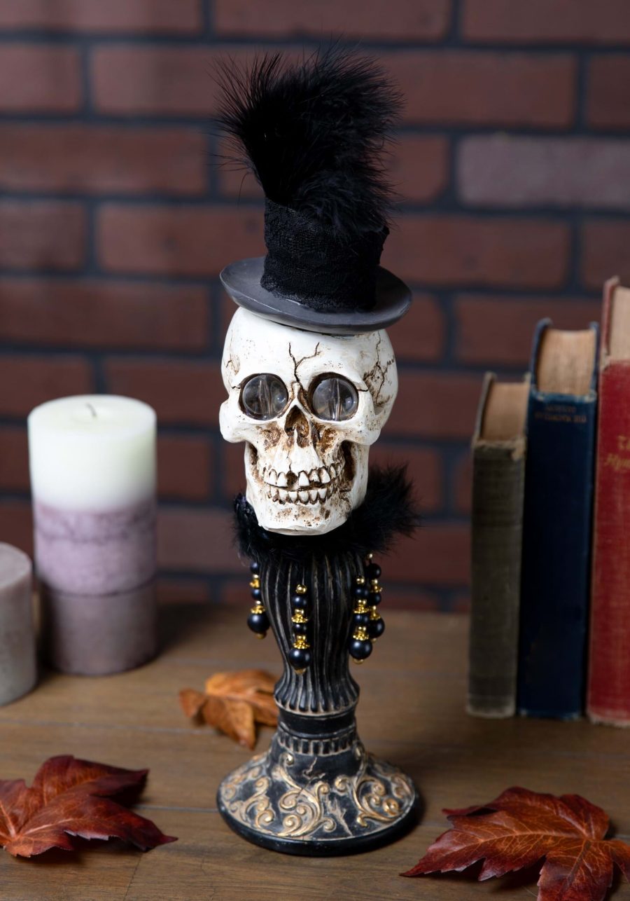 16 Female Skeleton Bust with LED Eyes Decoration