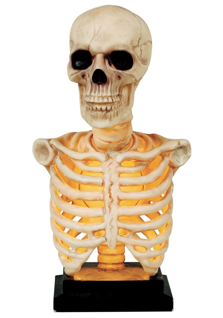 16-Inch Skeleton Bust with Light & Sound Decoration