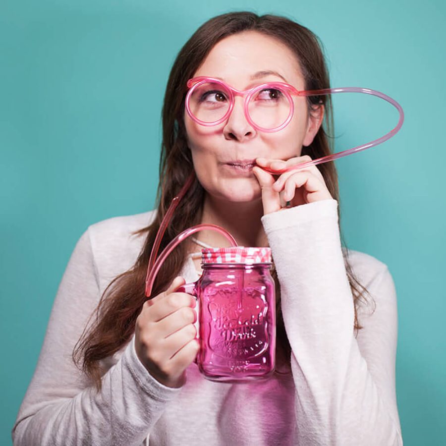 2-in-1 Drinking Straw Glasses